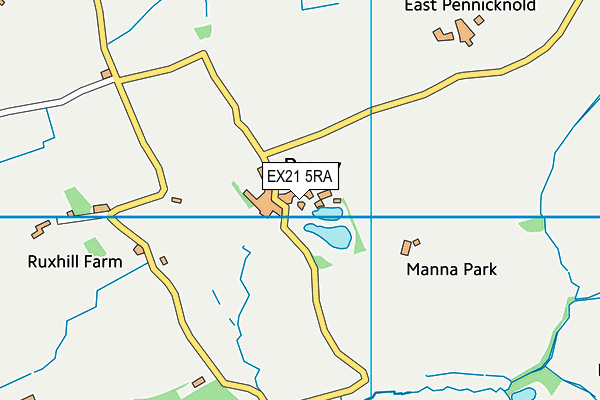 EX21 5RA map - OS VectorMap District (Ordnance Survey)