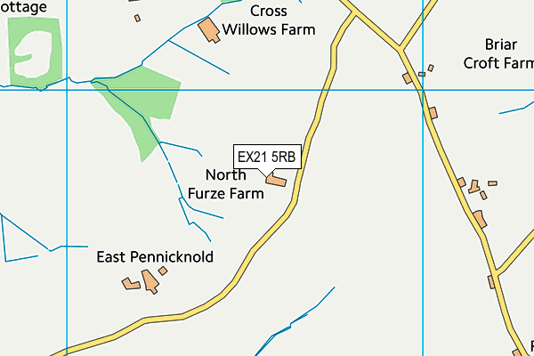 EX21 5RB map - OS VectorMap District (Ordnance Survey)