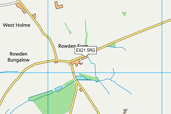 EX21 5RG map - OS VectorMap District (Ordnance Survey)