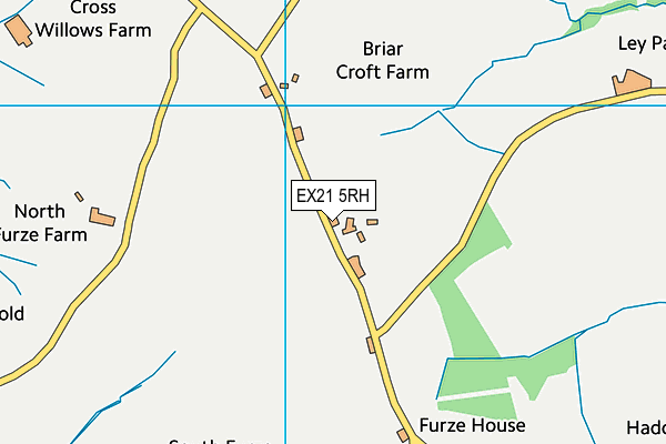 EX21 5RH map - OS VectorMap District (Ordnance Survey)