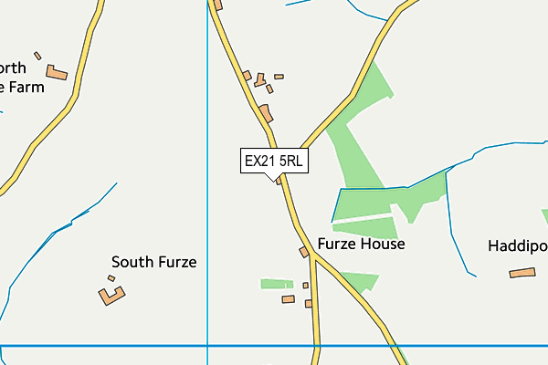 EX21 5RL map - OS VectorMap District (Ordnance Survey)