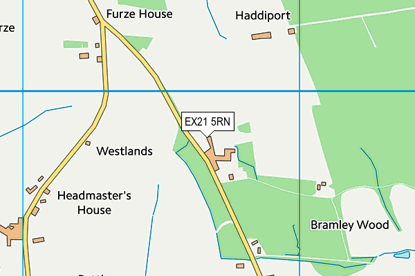 EX21 5RN map - OS VectorMap District (Ordnance Survey)