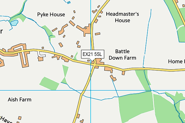 EX21 5SL map - OS VectorMap District (Ordnance Survey)