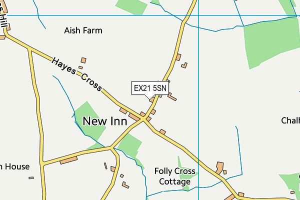 EX21 5SN map - OS VectorMap District (Ordnance Survey)