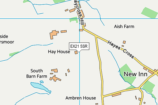 EX21 5SR map - OS VectorMap District (Ordnance Survey)