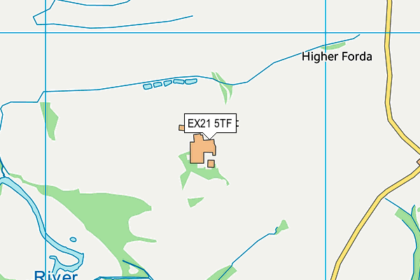 EX21 5TF map - OS VectorMap District (Ordnance Survey)