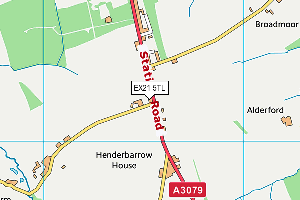 EX21 5TL map - OS VectorMap District (Ordnance Survey)