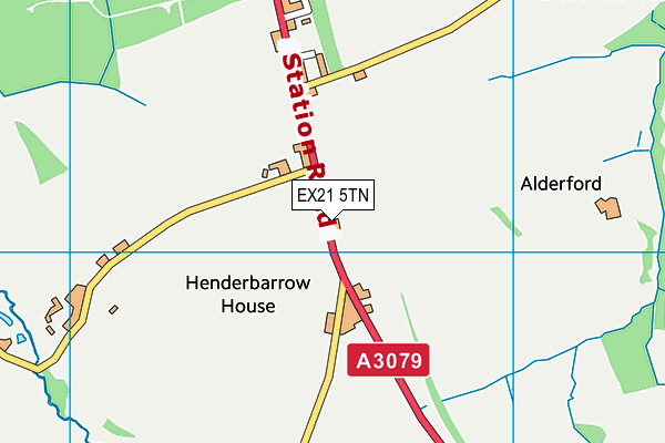 EX21 5TN map - OS VectorMap District (Ordnance Survey)