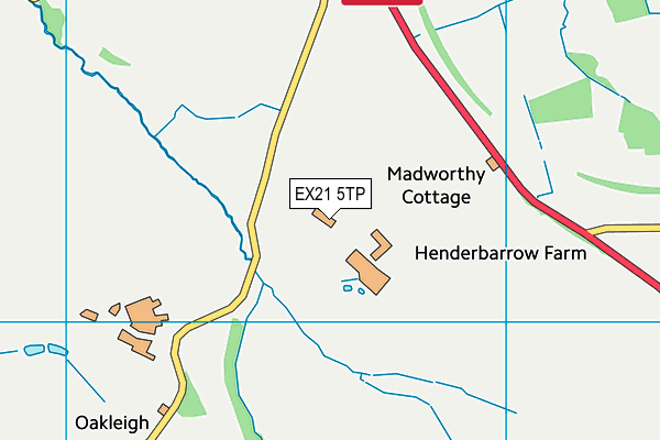 EX21 5TP map - OS VectorMap District (Ordnance Survey)