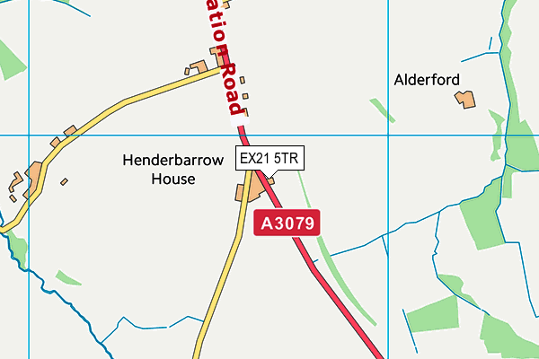 EX21 5TR map - OS VectorMap District (Ordnance Survey)