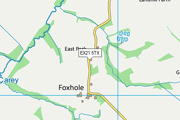 EX21 5TX map - OS VectorMap District (Ordnance Survey)