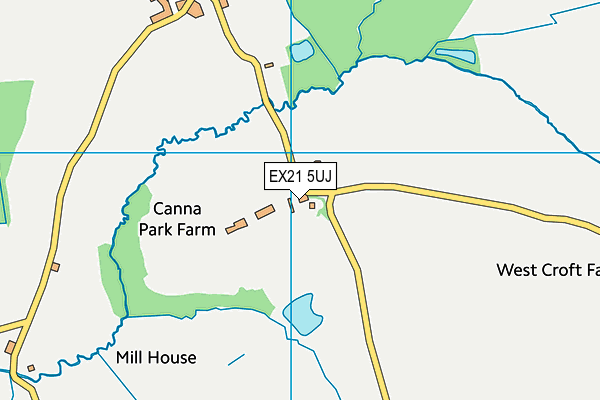 EX21 5UJ map - OS VectorMap District (Ordnance Survey)