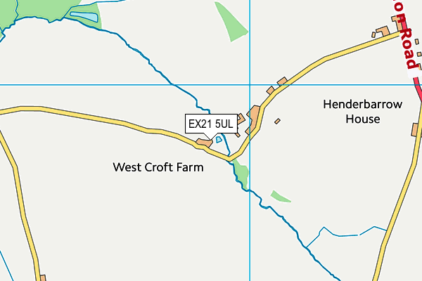 EX21 5UL map - OS VectorMap District (Ordnance Survey)