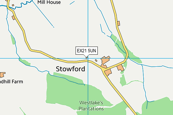 EX21 5UN map - OS VectorMap District (Ordnance Survey)