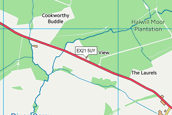 EX21 5UY map - OS VectorMap District (Ordnance Survey)