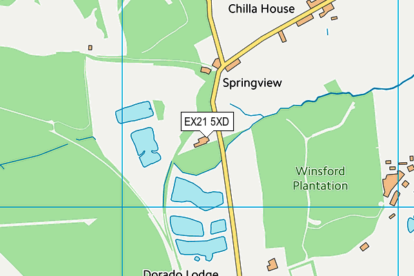 EX21 5XD map - OS VectorMap District (Ordnance Survey)