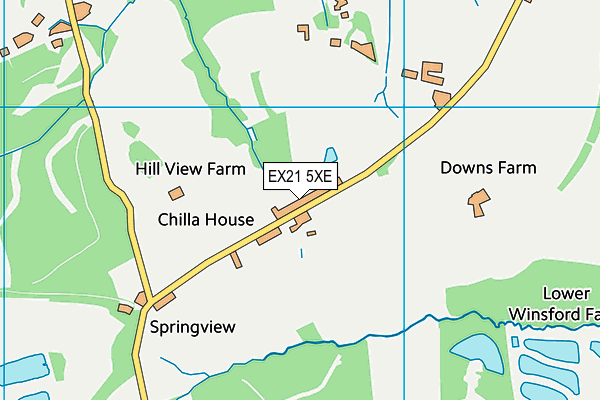 EX21 5XE map - OS VectorMap District (Ordnance Survey)