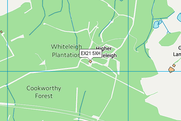 EX21 5XH map - OS VectorMap District (Ordnance Survey)