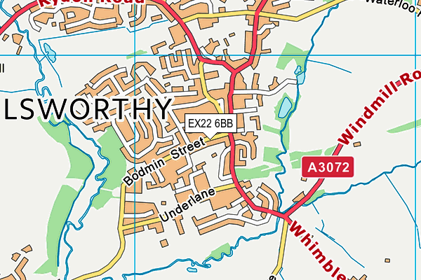 Map of THE HOLSWORTHY FOOT HEALTH CLINIC LTD at district scale