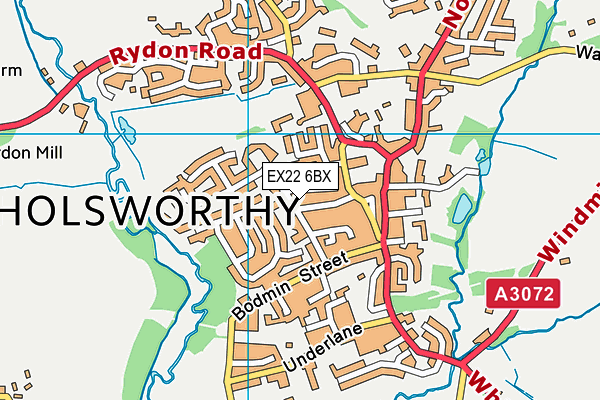 EX22 6BX map - OS VectorMap District (Ordnance Survey)