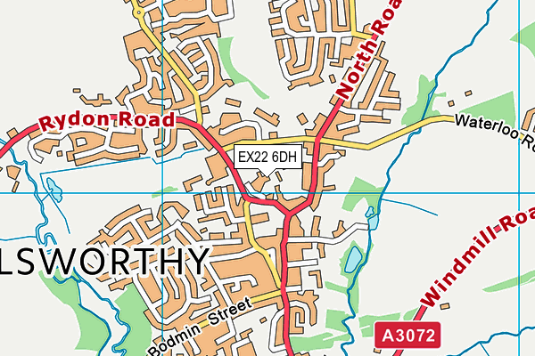 Holsworthy Leisure Centre map (EX22 6DH) - OS VectorMap District (Ordnance Survey)