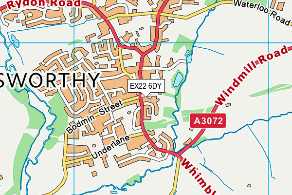 EX22 6DY map - OS VectorMap District (Ordnance Survey)