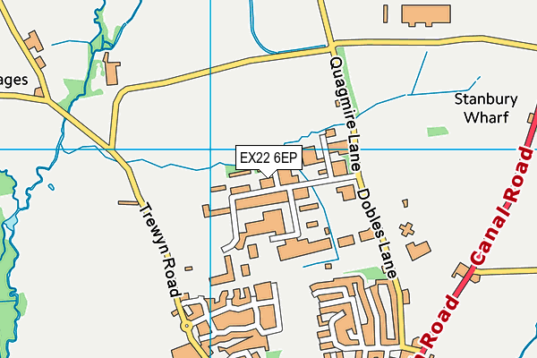 EX22 6EP map - OS VectorMap District (Ordnance Survey)