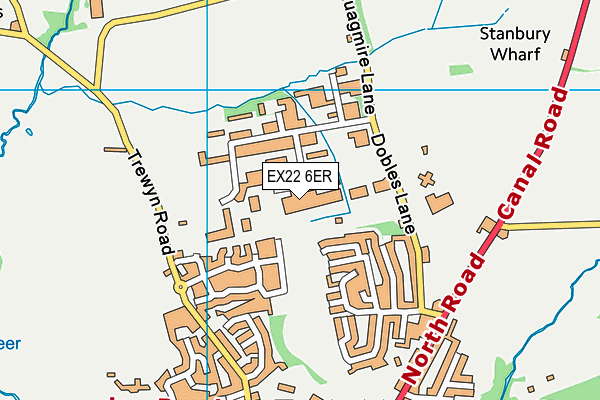 EX22 6ER map - OS VectorMap District (Ordnance Survey)