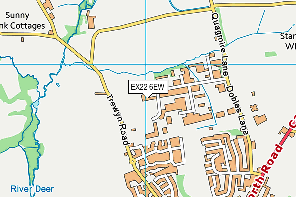 EX22 6EW map - OS VectorMap District (Ordnance Survey)