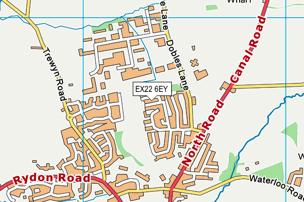 EX22 6EY map - OS VectorMap District (Ordnance Survey)