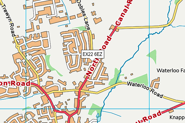 EX22 6EZ map - OS VectorMap District (Ordnance Survey)