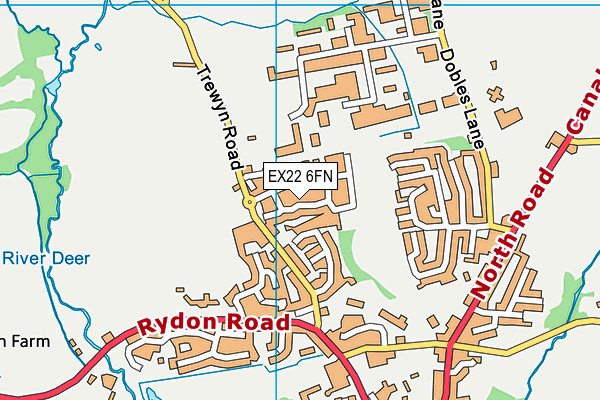 EX22 6FN map - OS VectorMap District (Ordnance Survey)