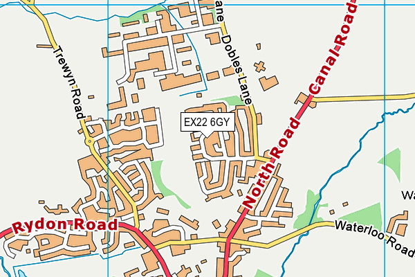 EX22 6GY map - OS VectorMap District (Ordnance Survey)