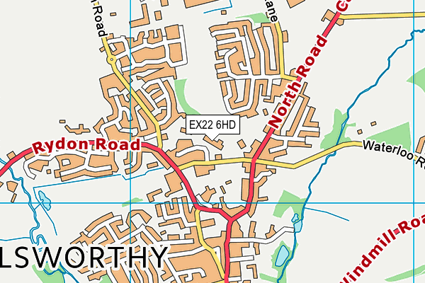 Holsworthy Church of England Primary School map (EX22 6HD) - OS VectorMap District (Ordnance Survey)