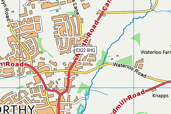EX22 6HG map - OS VectorMap District (Ordnance Survey)
