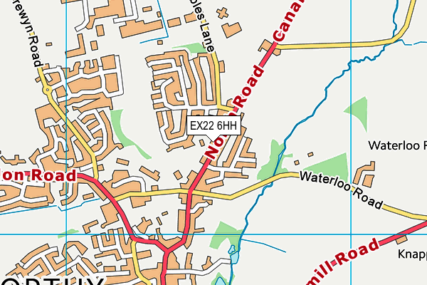 EX22 6HH map - OS VectorMap District (Ordnance Survey)