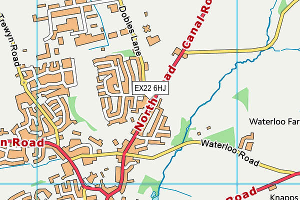 EX22 6HJ map - OS VectorMap District (Ordnance Survey)