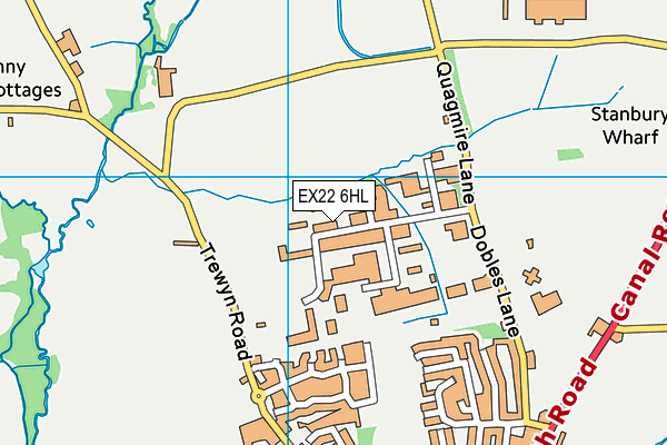 EX22 6HL map - OS VectorMap District (Ordnance Survey)