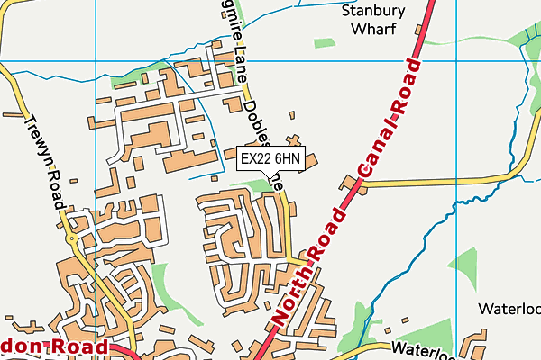 EX22 6HN map - OS VectorMap District (Ordnance Survey)