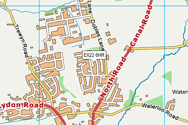 EX22 6HR map - OS VectorMap District (Ordnance Survey)
