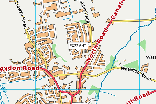 EX22 6HT map - OS VectorMap District (Ordnance Survey)