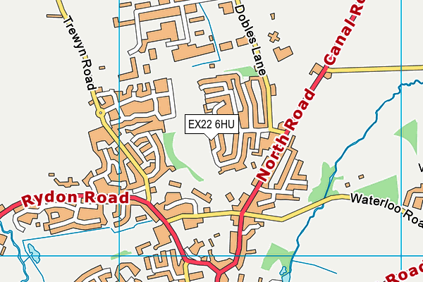 EX22 6HU map - OS VectorMap District (Ordnance Survey)