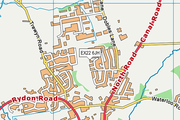 EX22 6JH map - OS VectorMap District (Ordnance Survey)