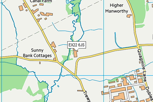 EX22 6JS map - OS VectorMap District (Ordnance Survey)