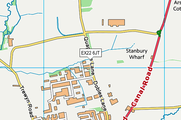 EX22 6JT map - OS VectorMap District (Ordnance Survey)