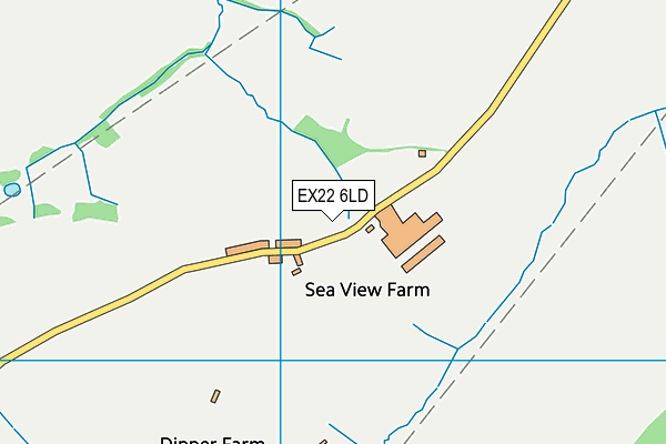 EX22 6LD map - OS VectorMap District (Ordnance Survey)