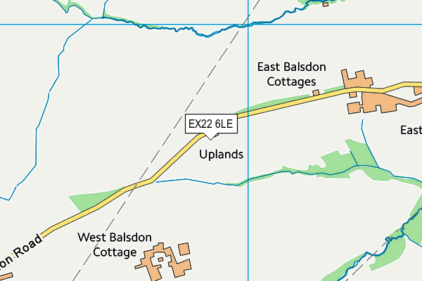 EX22 6LE map - OS VectorMap District (Ordnance Survey)