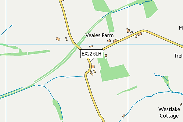 EX22 6LH map - OS VectorMap District (Ordnance Survey)