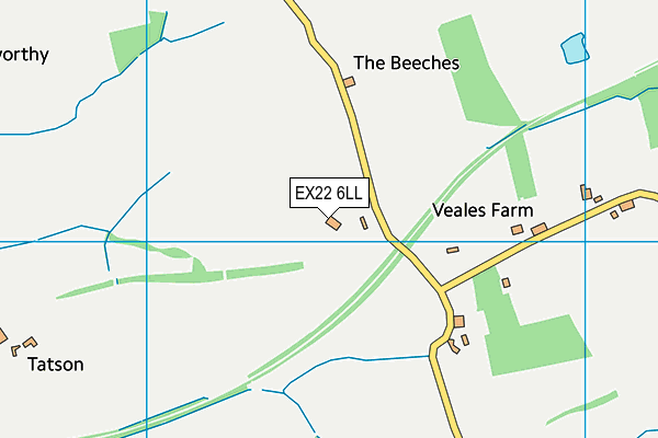EX22 6LL map - OS VectorMap District (Ordnance Survey)