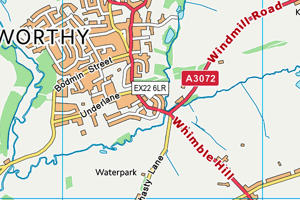 EX22 6LR map - OS VectorMap District (Ordnance Survey)
